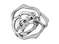 Серебряное кольцо Чайная роза с алмазными гранями 2302133-5